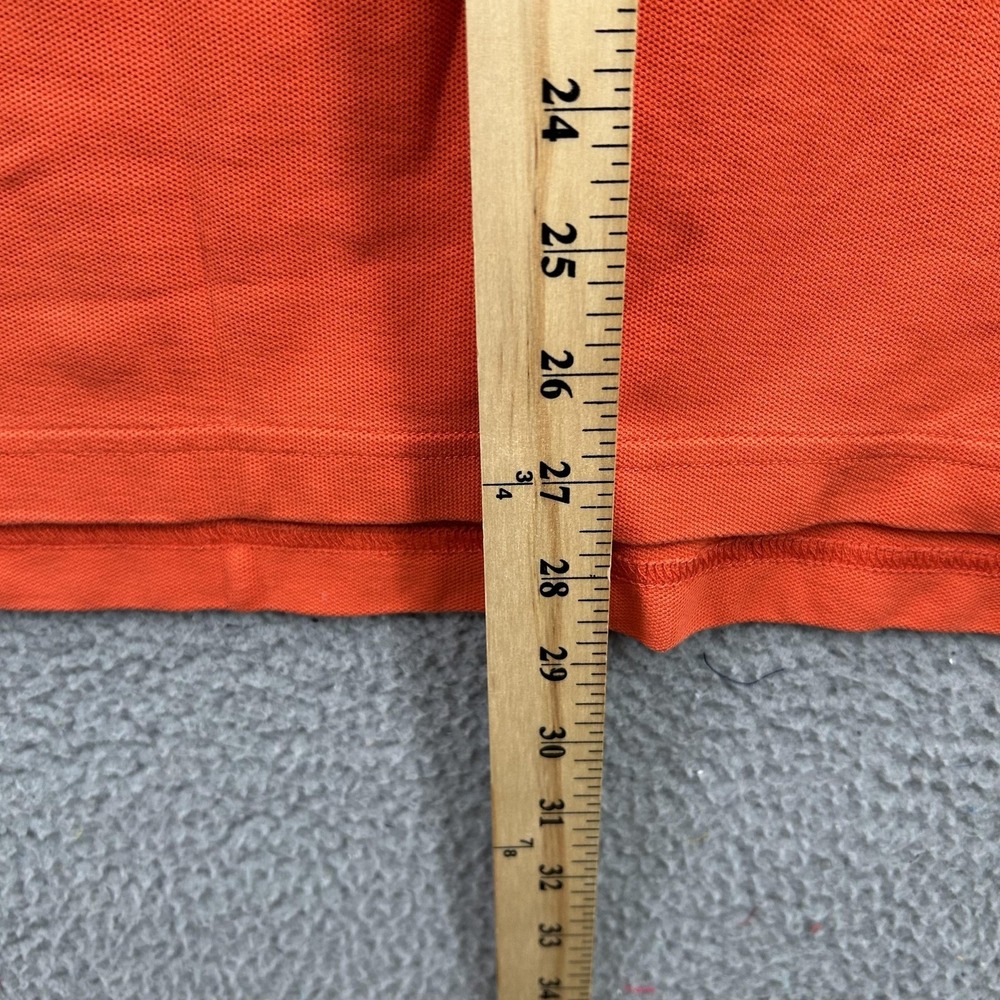 Orvis Polo Shirt Mens Large Orange Short Sleeve 100% Cotton Embroidered Logo - Picture 7 of 13